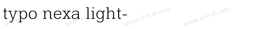 typo nexa light字体转换